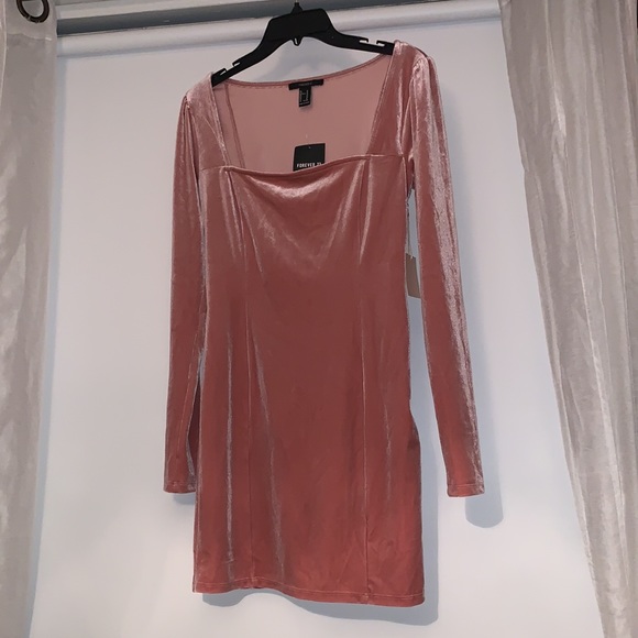 Forever 21 Light Pink mini dress, long sleeves - Picture 3 of 4